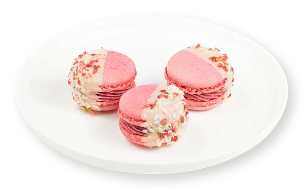 Изображение Пирожное воздушное Макарон с розовым чаем матча с малиной СП ТАБРИС п/б, 33 г