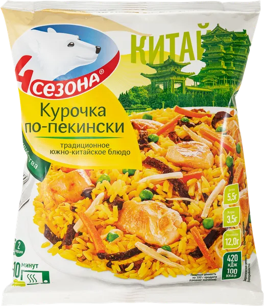 Изображение Готовое Блюдо замороженное 4 Сезона курочка по-пекински Хладоком Западный м/у, 600 г