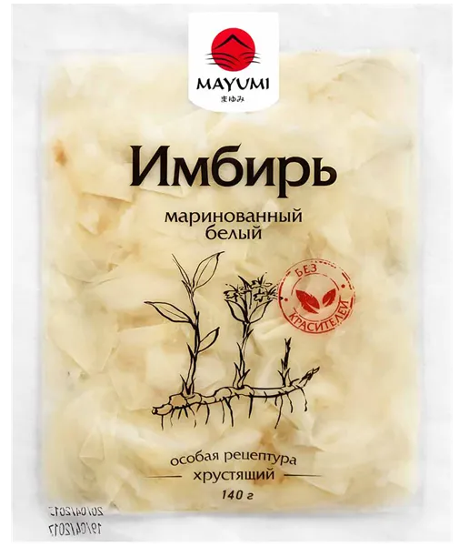 Изображение Имбирь маринованный Маюми белый Лайу Тайфэн м/у, 140 г