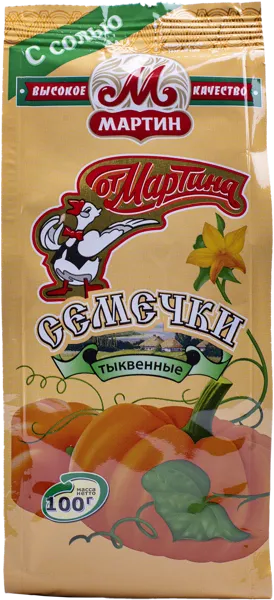 Изображение Семечки тыквенные От Мартина жареные соленые Мартин м/у, 100 г