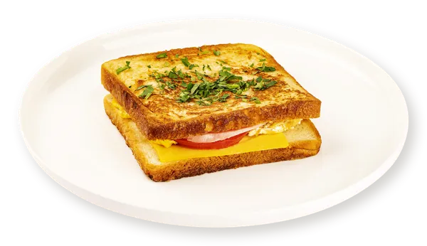 Изображение Сэндвич на пшеничном хлебе С ветчиной сыром скрэмблом обжаренный в яйце СП ТАБРИС бум/уп, 190 г