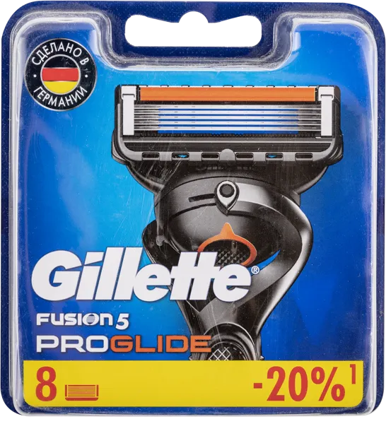 Изображение Кассеты для бритья 5 лезвий Жиллетт фьюжен проглайд Жиллетт к/у, 8 шт