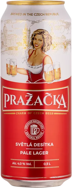 Изображение Пиво светлое Лагер 4,0% Пражечка Раковник ж/б, 0,5 л