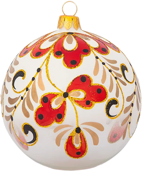 Изображение Шар 5 Расписной стекло Ёлочка с1415 Клинская игрушка к/у, 1 шт