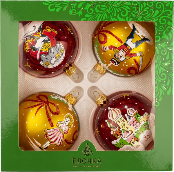 Изображение Набор Щелкунчик стекло Ёлочка с1651 Клинская игрушка к/у, 1 упак