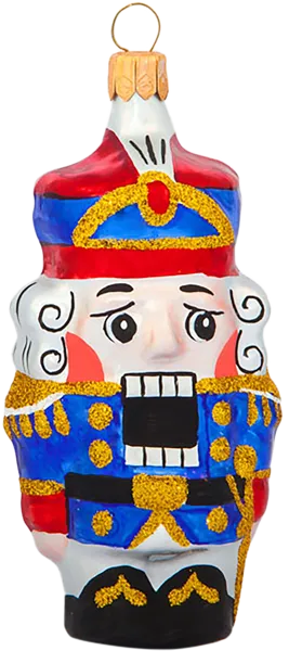 Изображение Фигурка Щелкунчик-2 стекло Ёлочка с1390 Клинская игрушка к/у, 1 шт