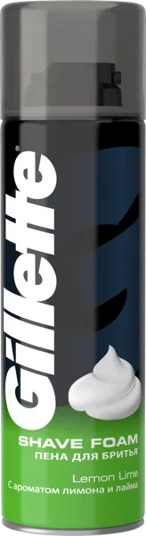 Изображение Пена для бритья Жиллетт лимон лайм Проктер Энд Гэмбл ж/б, 200 мл