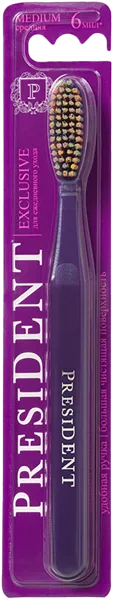 Изображение Зубная щетка средняя Президент эксклюзив Чжэцзян Жасмин к/у, 1 шт