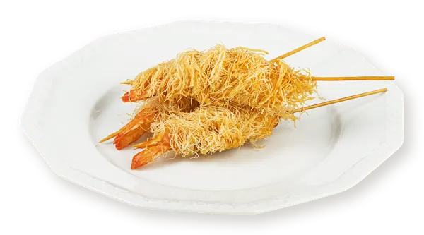 Изображение :Морепродукты на шпажке Креветка во фритюре в тесте Катаифи СП ТАБРИС пл/уп 