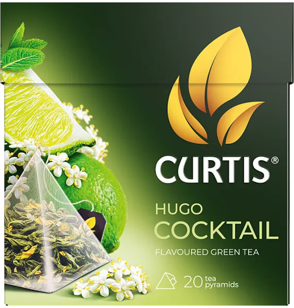 Изображение Чай зеленый в пирамидках Кертис хьюго коктейль Компания Май кор, 20*1,8 г