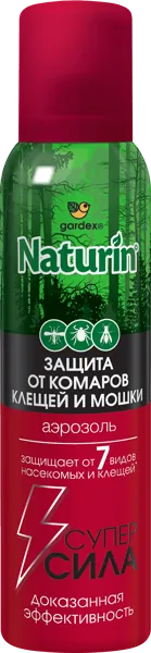 Изображение Аэрозоль от 7видов насекомых Гардекс натурин супер сила 3в1 Юпеко ж/б, 150 мл