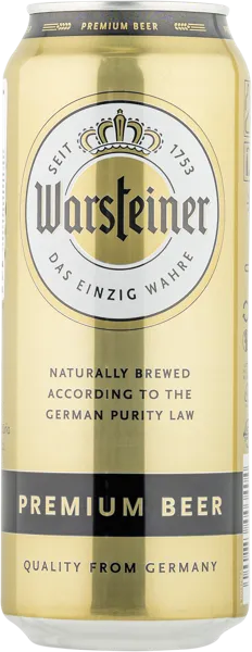Изображение Пиво светлое 4,8% Варштайнер премиум бир Варштайнер ж/б, 0,5 л