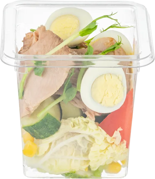 Изображение :Салат соусом рыбным Нисуаз с тунцом перепелиным яйцом СП ТАБРИС пл/уп, 120 г