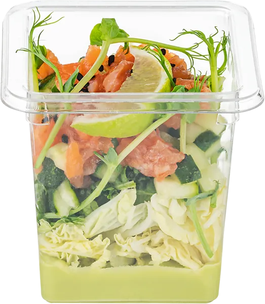 Изображение :Салат творожным муссом С форелью и авокадо огурцом пекинской капусто СП ТАБРИС пл/уп, 110 г