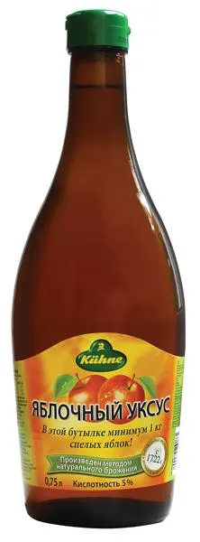 Изображение Уксус яблочный 5% Кюне Карл Кюне с/б, 750 мл