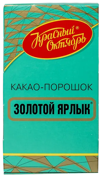 Изображение Какао- порошок Порошок Золотой ярлык Красный Октябрь кор, 100 г