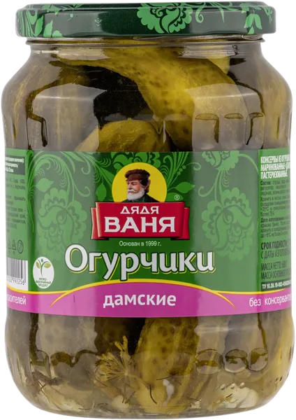 Изображение Огурцы маринованные Дядя Ваня дамские Сибеков ИП с/б, 680 г