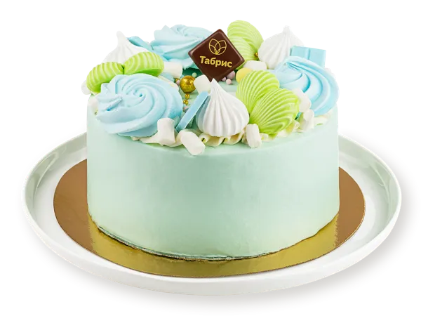 Изображение Торт бисквитный Детский с клубникой голубой творожным кремом СП ТАБРИС кор 