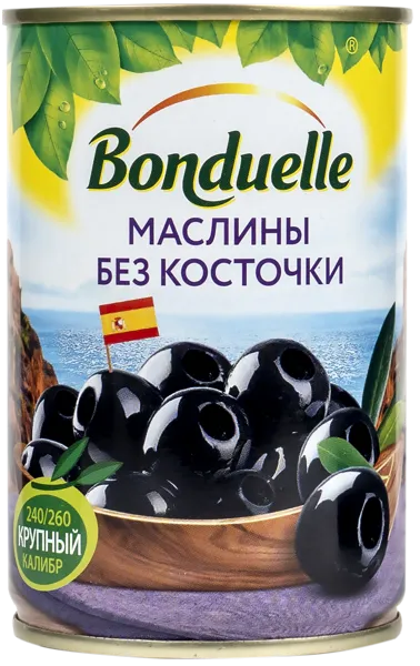 Изображение Маслины без косточки Бондюэль Бондюэль ж/б, 300 г
