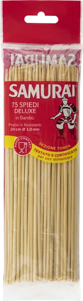 Изображение Шампуры 20см бамбуковые Самурай Сисма м/у, 75 шт
