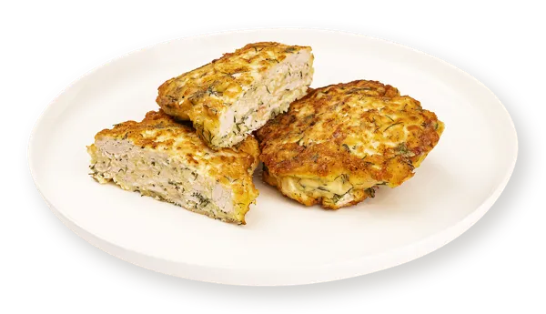 Изображение Оладьи Из куриного филе с сыром пармезан СП ТАБРИС вес. 