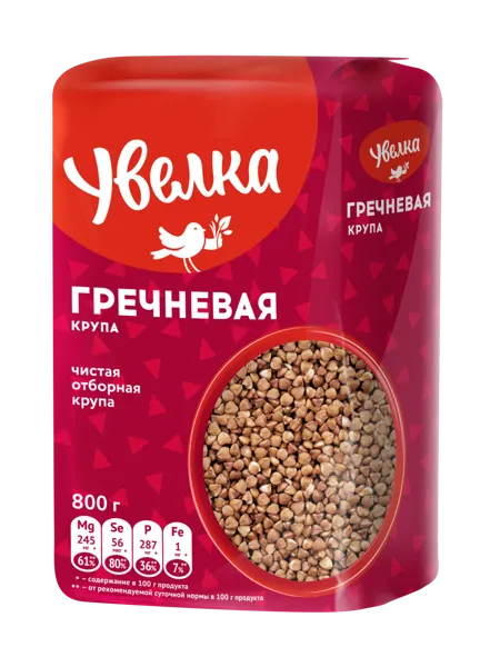Изображение Крупа гречневая ядрица Увелка экстра Ресурс м/у, 800 г