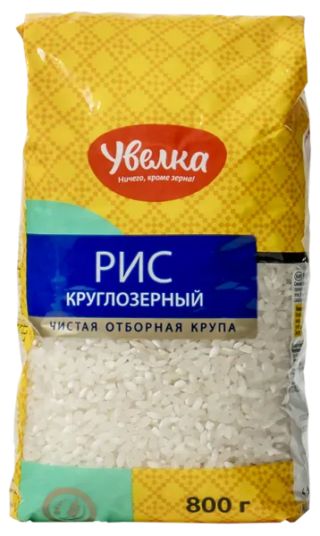 Изображение Рис круглозерный Увелка шлифованный Краснодарский Ресурс м/у, 800 г