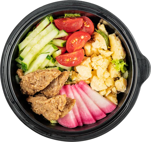 Изображение Салат Боул по-корейски Овощной с соевым мясом с кунжутной заправкой СП ТАБРИС пл/уп, 250 г