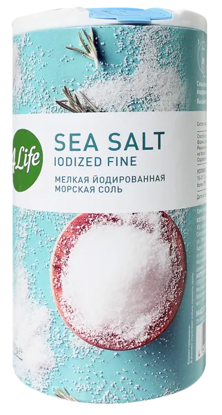 Изображение Соль морская 4Лайф йодированая мелкая Копэкер Агро п/б, 250 г