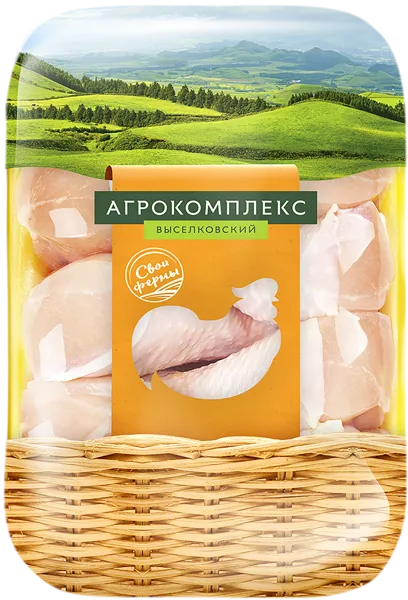 Изображение Птица охлаждённая Птица Кубани голень цыпленка-бройлера Агрокомплекс АО лоток 