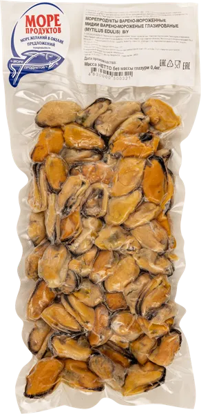 Изображение Морепродукты замороженные Море Продуктов мидии ИП Саврасенко Н.Н. в/у, 400 г