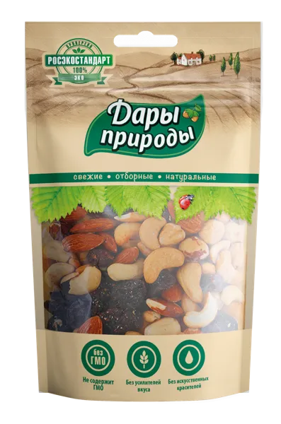 Изображение Коктейль орехи сухофрукты Дары природы орехи изюм МОК производство м/у, 150 г