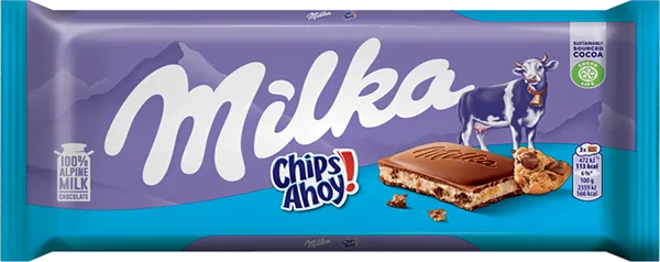 Изображение Шоколад молочный Милка чипс ахой Мондэлис м/у, 100 г