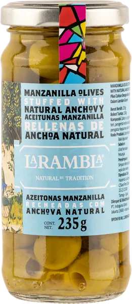 Изображение Оливки с анчоусом Ла Рамбла из Каталонии мансанилья Ла Рамбла с/б, 235 г