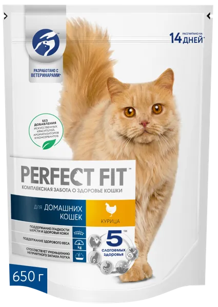Изображение Корм для домашних кошек Перфект Фит курица Марс м/у, 650 г