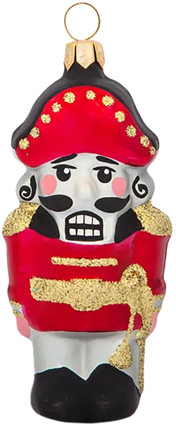 Изображение Фигурка Щелкунчик стекло Ёлочка с992 Клинская игрушка к/у, 1 шт