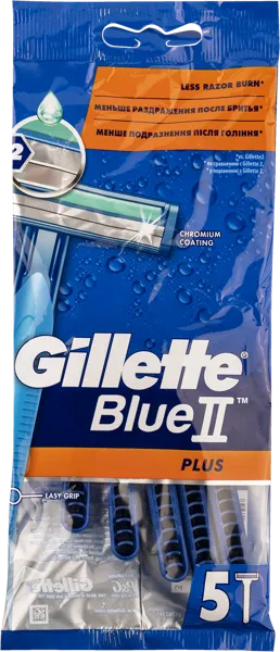 Изображение Станок для бритья 2 лезвия Жиллетт блу 2 плюс одноразовый Жиллетт м/у, 5 шт