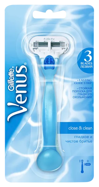 Изображение Станок для бритья 3 лезвия Жиллетт венус смус+1 кассета Проктер Энд Гэмбл к/у, 1 шт