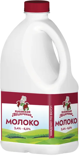 Изображение Молоко 3,4-6% Кубанский Молочник отборное Ленинградский СК п/б, 1,4 л