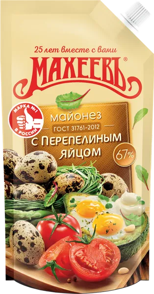 Изображение Майонез 67% Махеевъ с перепелиным яйцом Эссен продакшн АГ м/у, 190 г
