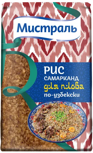 Изображение Рис для плова по-узбекски Мистраль самарканд красный Мистраль Трейдинг м/у, 500 г