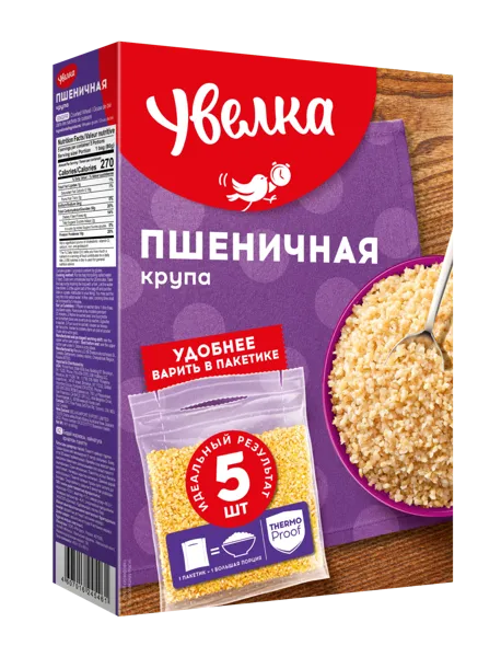 Изображение Крупа Пшеничная Увелка 5*80 Ресурс кор, 400 г