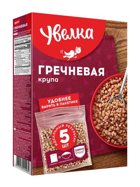 Изображение Крупа гречневая ядрица Увелка 5*80 экстра Ресурс кор, 400 г