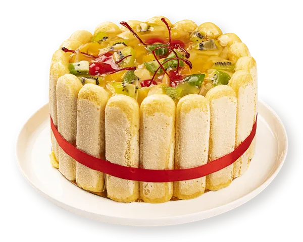 Изображение Торт бисквитный Экзотика с клубничным кремом СП ТАБРИС кор 