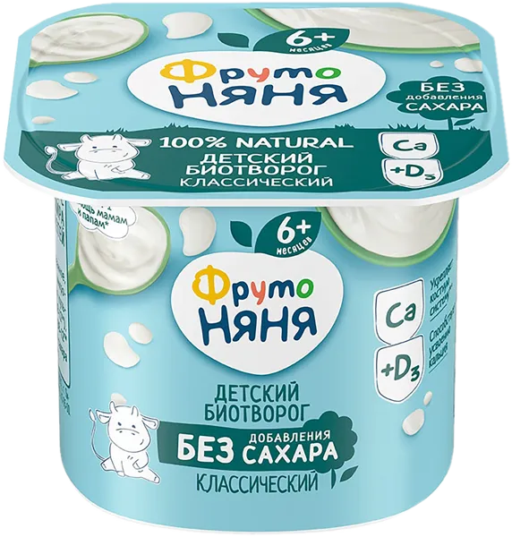 Изображение Биотворог 5% с 6 месяцев Фрутоняня классический Прогресс п/б, 100 г