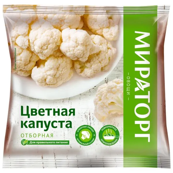 Изображение Овощи замороженные Мираторг цветная капуста Мираторг ТК м/у, 400 г