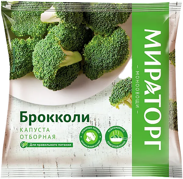Изображение Овощи замороженные Мираторг капуста брокколи Трио Инвест м/у, 400 г