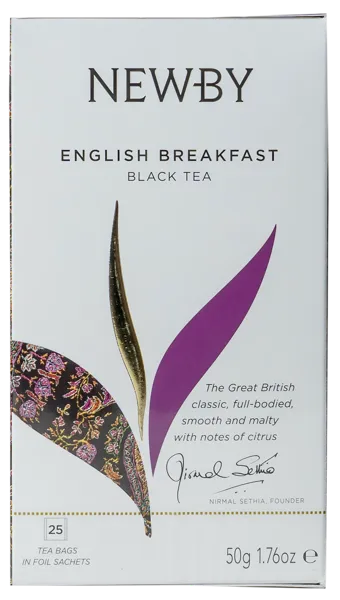 Изображение Чай черный в пакетиках Ньюби английский завтрак Ньюби Тиз кор, 25*2 г