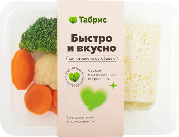 Изображение Набор с овощами на пару Омлет белковый с рассольным сыром СП ТАБРИС ГВУ, 300 г