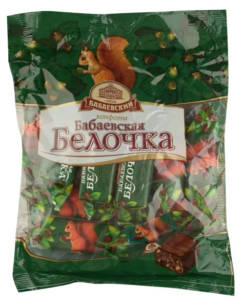 Изображение Конфеты пралине Белочка с орехами ОК Бабаевский м/у, 200 г